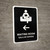Waiting Room With Left Arrow Black Bilingual Spanish Portrait - Wall Sign