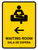 Waiting Room With Left Arrow Yellow Bilingual Spanish Portrait - Wall Sign