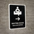 Waiting Room With Right Arrow Black Bilingual Spanish Portrait - Wall Sign