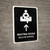 Waiting Room With Up Arrow Black Bilingual Spanish Portrait - Wall Sign