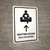 Waiting Room With Up Arrow White Bilingual Spanish Portrait - Wall Sign