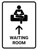 Waiting Room With Up Arrow White Portrait - Wall Sign