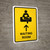 Waiting Room With Up Arrow Yellow Portrait - Wall Sign