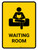 Waiting Room Yellow Portrait - Wall Sign