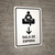 Waiting Room With Down Arrow White Spanish Portrait - Wall Sign
