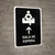 Waiting Room With Up Arrow Black Spanish Portrait - Wall Sign