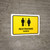 Restrooms Yellow Bilingual Spanish Landscape - Wall Sign