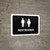 Restrooms Black Landscape - Wall Sign