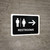 Restrooms With Right Arrow Black Landscape - Wall Sign