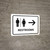 Restrooms With Right Arrow White Landscape - Wall Sign