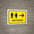 Restrooms With Right Arrow Yellow Landscape - Wall Sign