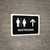 Restrooms With Up Arrow Black Landscape - Wall Sign