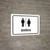 Restrooms White Spanish Landscape - Wall Sign