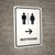 Restrooms With Right Arrow White Portrait - Wall Sign