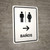 Restrooms With Right Arrow White Spanish Portrait - Wall Sign
