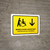 Wheelchair Assistant With Down Arrow Yellow Bilingual Spanish Landscape - Wall Sign
