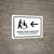 Wheelchair Assistant With Left Arrow White Bilingual Spanish Landscape - Wall Sign