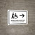 Wheelchair Assistant With Right Arrow White Bilingual Spanish Landscape - Wall Sign