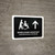 Wheelchair Assistant With Up Arrow Black Bilingual Landscape - Wall Sign