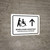 Wheelchair Assistant With Up Arrow White Bilingual Spanish Landscape - Wall Sign