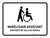 Wheelchair Assistant White Bilingual Spanish Landscape - Wall Sign