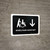 Wheelchair Assistant With Down Arrow Black Landscape - Wall Sign