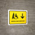 Wheelchair Assistant With Down Arrow Yellow Landscape - Wall Sign