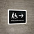 Wheelchair Assistant With Right Arrow Black Landscape - Wall Sign