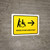 Wheelchair Assistant With Right Arrow Yellow Landscape - Wall Sign