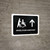 Wheelchair Assistant With Up Arrow Black Landscape - Wall Sign