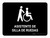 Wheelchair Assistant Black Spanish Landscape - Wall Sign