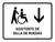 Wheelchair Assistant With Down Arrow White Spanish Landscape - Wall Sign