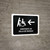 Wheelchair Assistant With Left Arrow Black Spanish Landscape - Wall Sign