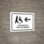 Wheelchair Assistant With Left Arrow White Spanish Landscape - Wall Sign