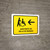Wheelchair Assistant With Left Arrow Yellow Spanish Landscape - Wall Sign