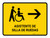 Wheelchair Assistant With Right Arrow Yellow Spanish Landscape - Wall Sign