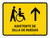 Wheelchair Assistant With Up Arrow Yellow Spanish Landscape - Wall Sign