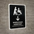 Wheelchair Assistant With Down Arrow Black Bilingual Spanish Portrait - Wall Sign