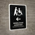 Wheelchair Assistant With Left Arrow Black Bilingual Portrait - Wall Sign
