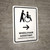 Wheelchair Assistant With Right Arrow White Bilingual Spanish Portrait - Wall Sign