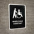 Wheelchair Assistant Black Portrait - Wall Sign