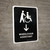 Wheelchair Assistant With Down Arrow Black Portrait - Wall Sign
