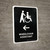 Wheelchair Assistant With Left Arrow Black Portrait - Wall Sign
