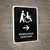 Wheelchair Assistant With Right Arrow Black Portrait - Wall Sign
