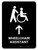 Wheelchair Assistant With Up Arrow Black Portrait - Wall Sign