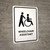 Wheelchair Assistant White Portrait - Wall Sign