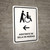 Wheelchair Assistant With Left Arrow White Spanish Portrait - Wall Sign