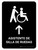 Wheelchair Assistant With Up Arrow Black Spanish Portrait - Wall Sign