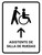 Wheelchair Assistant With Up Arrow White Spanish Portrait - Wall Sign