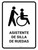Wheelchair Assistant White Spanish Portrait - Wall Sign